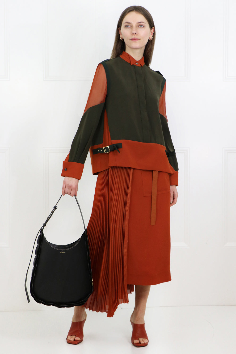 CHLOE BAGS BLACK DARRYL MEDIUM BAG BLACK