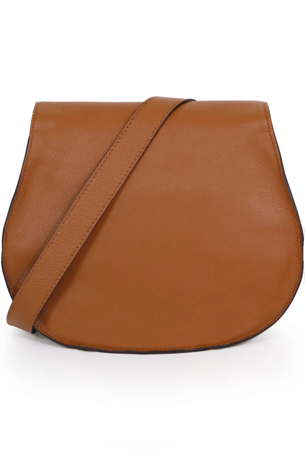 CHLOE BAGS BROWN MARCIE MEDIUM BAG | TAN WITH TAN STITCHING