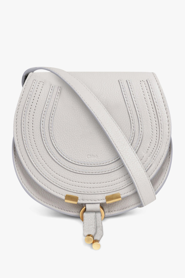 CHLOE BAGS GREY / BLUE MIST Small Marcie Saddle Crossbody Bag | Blue Mist