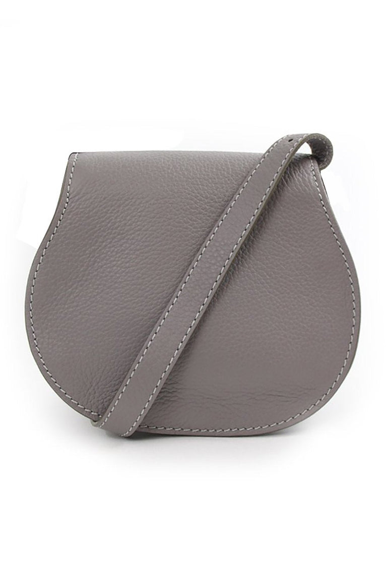 CHLOE BAGS GREY MARCIE SMALL BAG | CASHMERE GREY WITH WHITE STITCHING