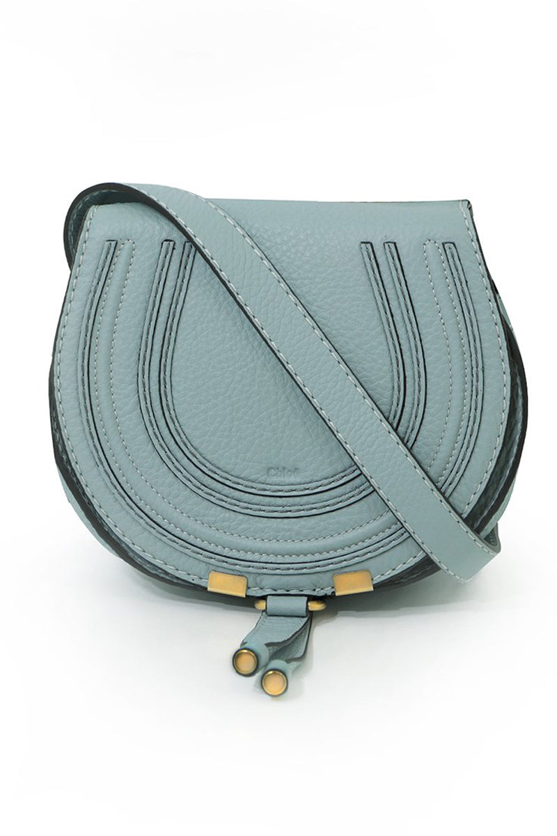 CHLOE BAGS BLUE MARCIE SMALL BAG FADED BLUE