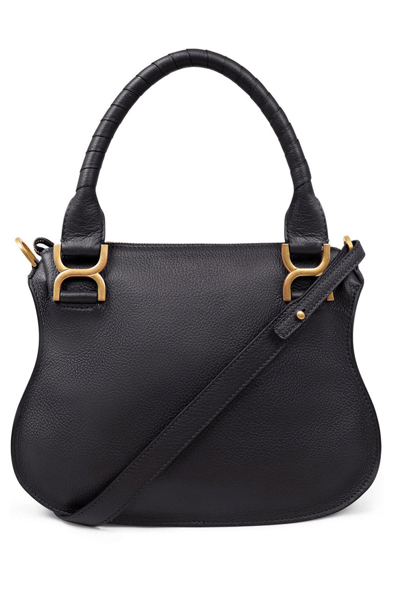 CHLOE MARCIE SMALL DOUBLE CARRY BAG BLACK NEW SEASON PARLOUR X