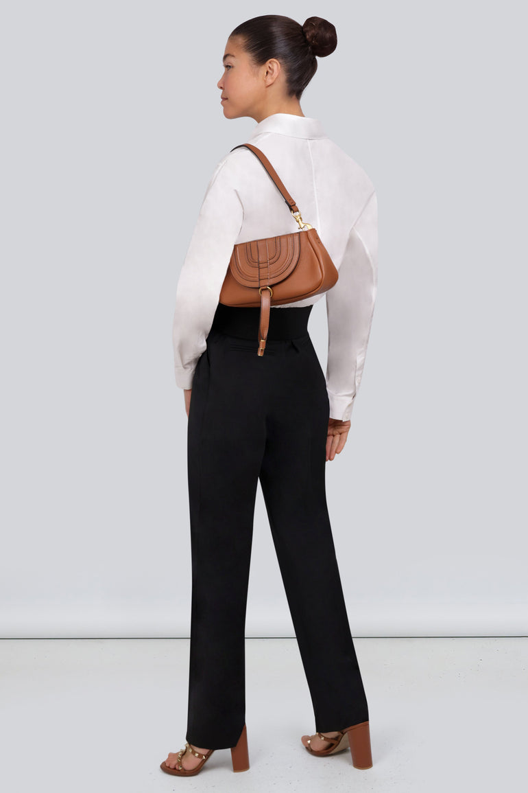 CHLOE MARCIE SMALL SADDLE BAG TAN NEW SEASON PARLOUR X ONLINE