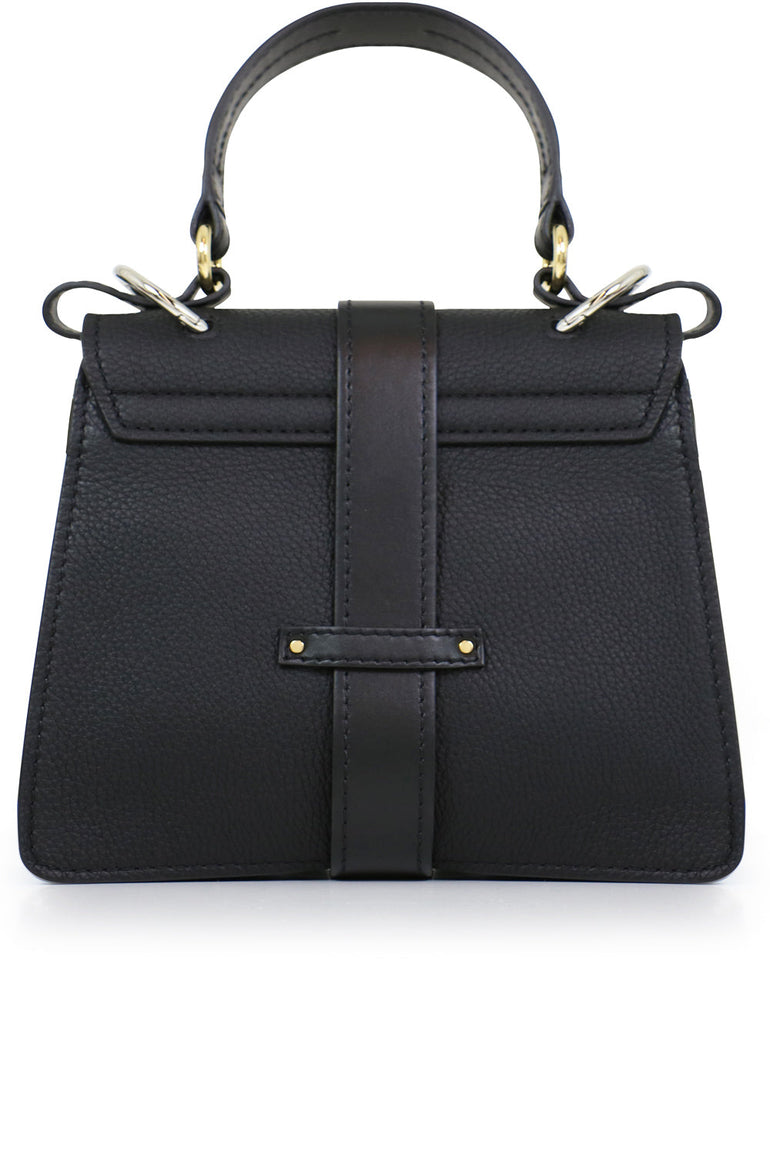 CHLOE BAGS BLACK SMALL ABY BAG WITH LOCK BLACK