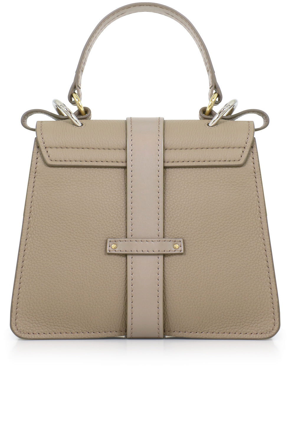 CHLOE BAGS GREY SMALL ABY BAG WITH LOCK MOTTY GREY