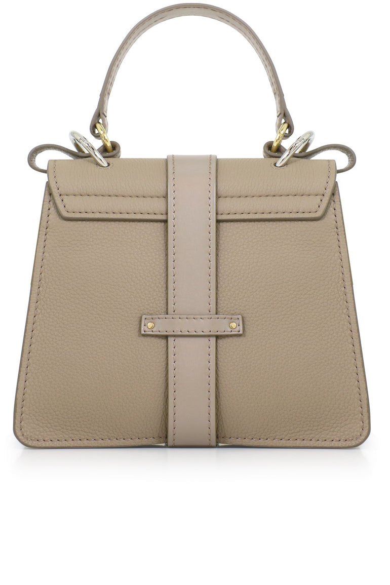 CHLOE BAGS GREY SMALL ABY BAG WITH LOCK MOTTY GREY