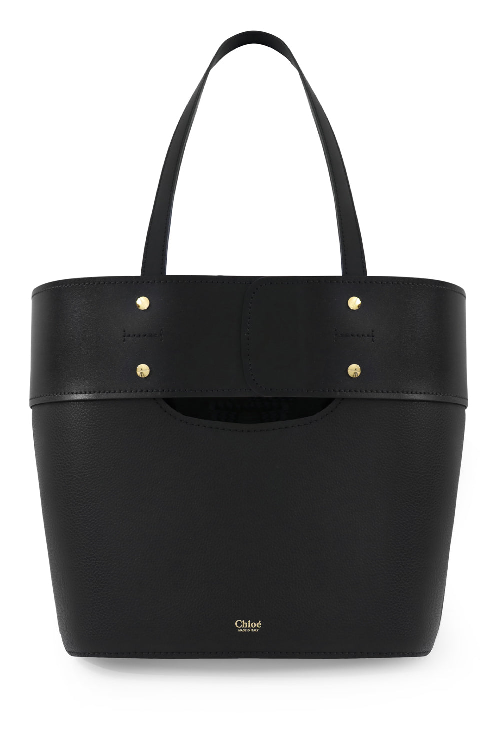 CHLOE BAGS BLACK SMALL ABY TOTE BAG BLACK
