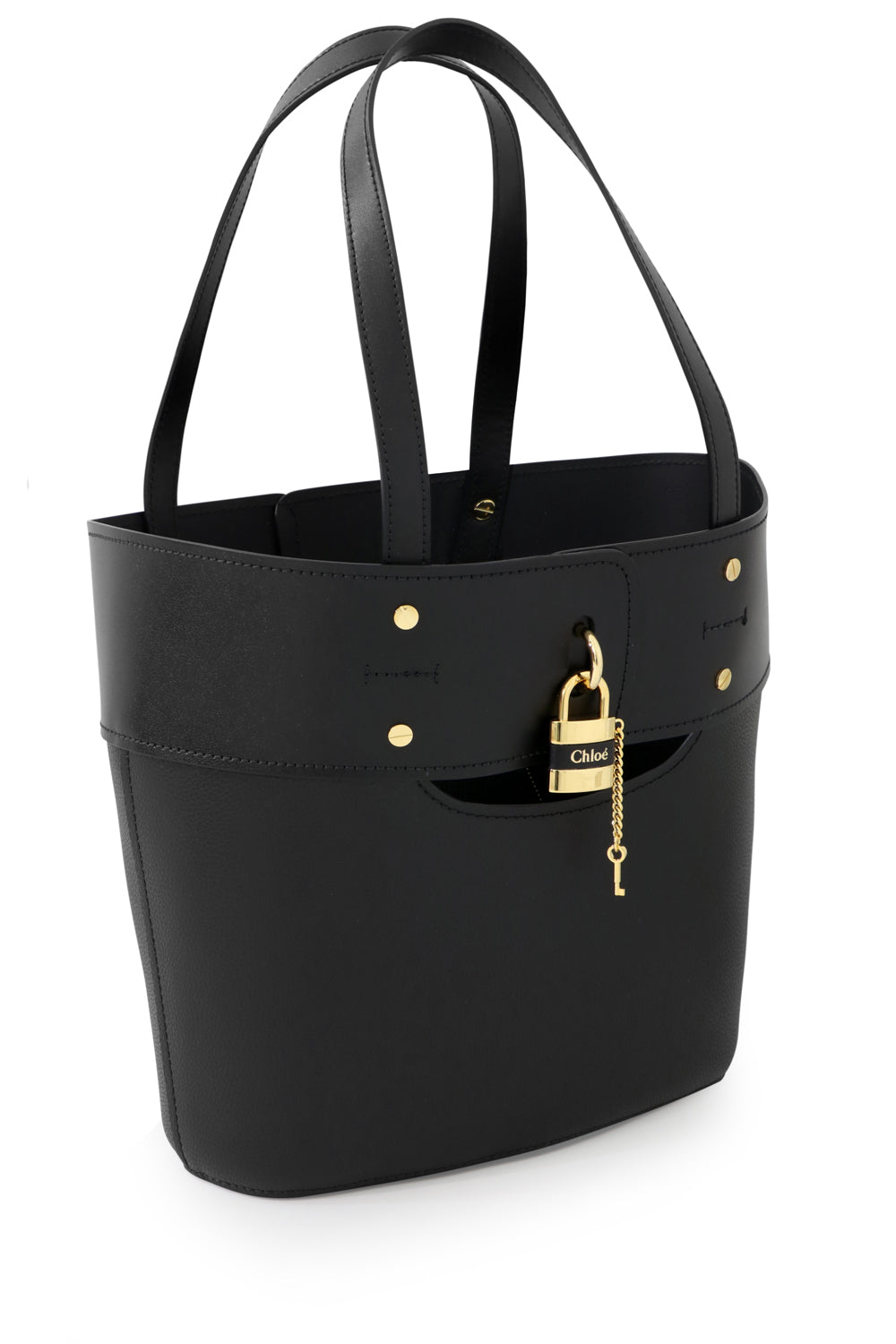 CHLOE BAGS BLACK SMALL ABY TOTE BAG BLACK