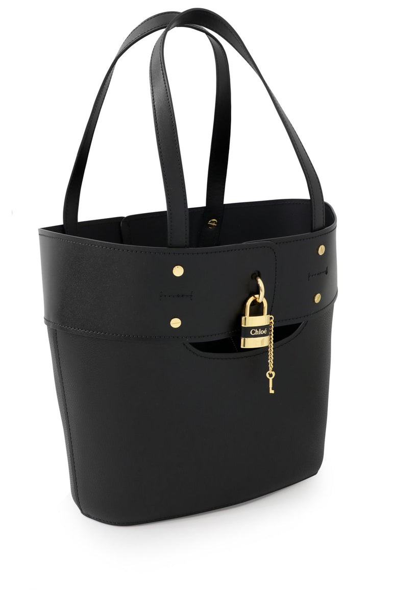 CHLOE BAGS BLACK SMALL ABY TOTE BAG BLACK