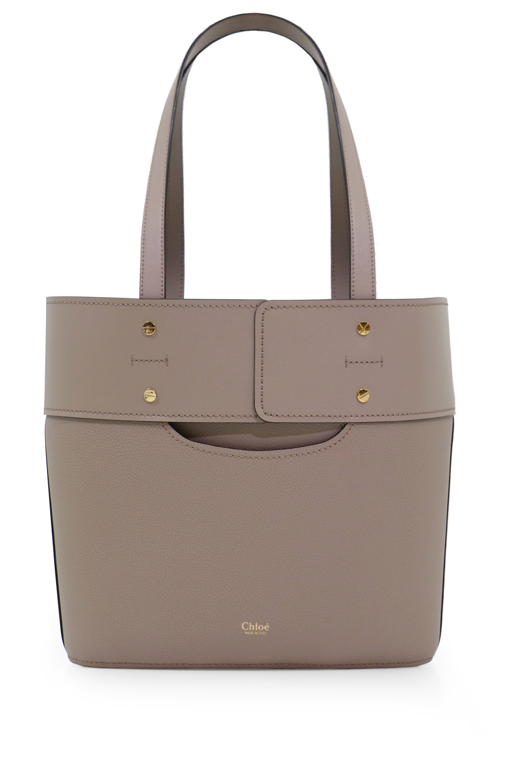 CHLOE BAGS GREY SMALL ABY TOTE BAG MOTTY GREY