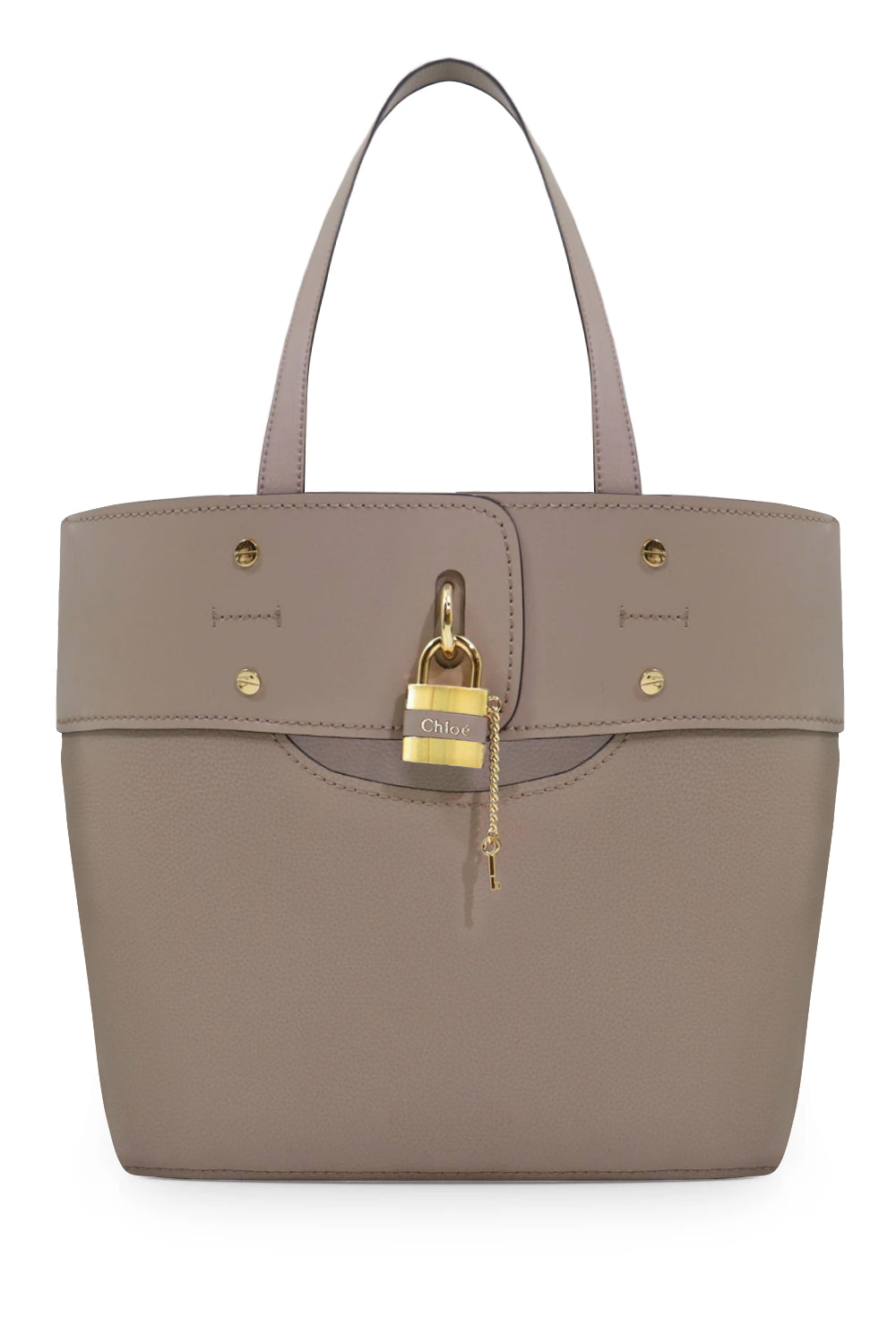 CHLOE BAGS GREY SMALL ABY TOTE BAG MOTTY GREY