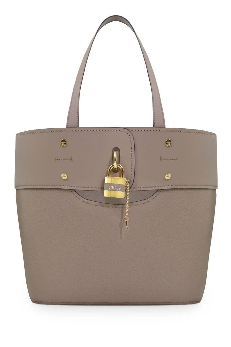 CHLOE BAGS GREY SMALL ABY TOTE BAG MOTTY GREY