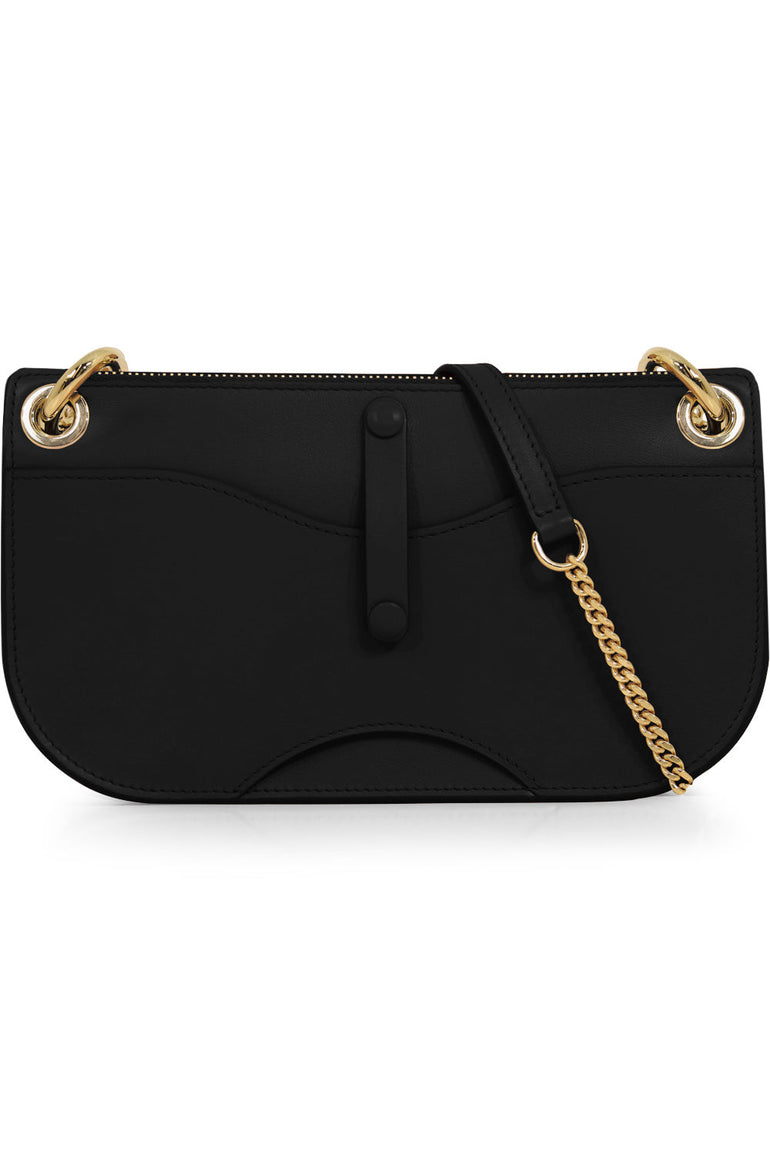 CHLOE BAGS BLACK TESS WALLET ON CHAIN BLACK