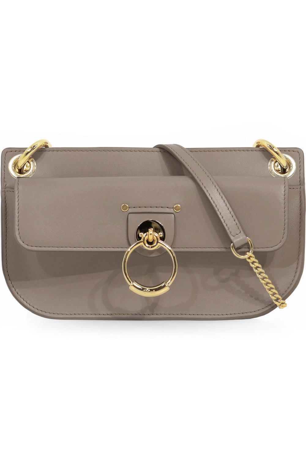 CHLOE BAGS GREY TESS WALLET ON CHAIN MOTTY GREY