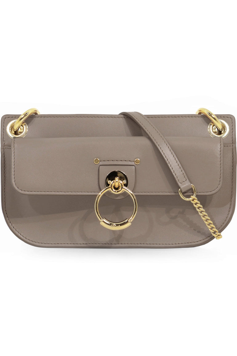 CHLOE BAGS GREY TESS WALLET ON CHAIN MOTTY GREY