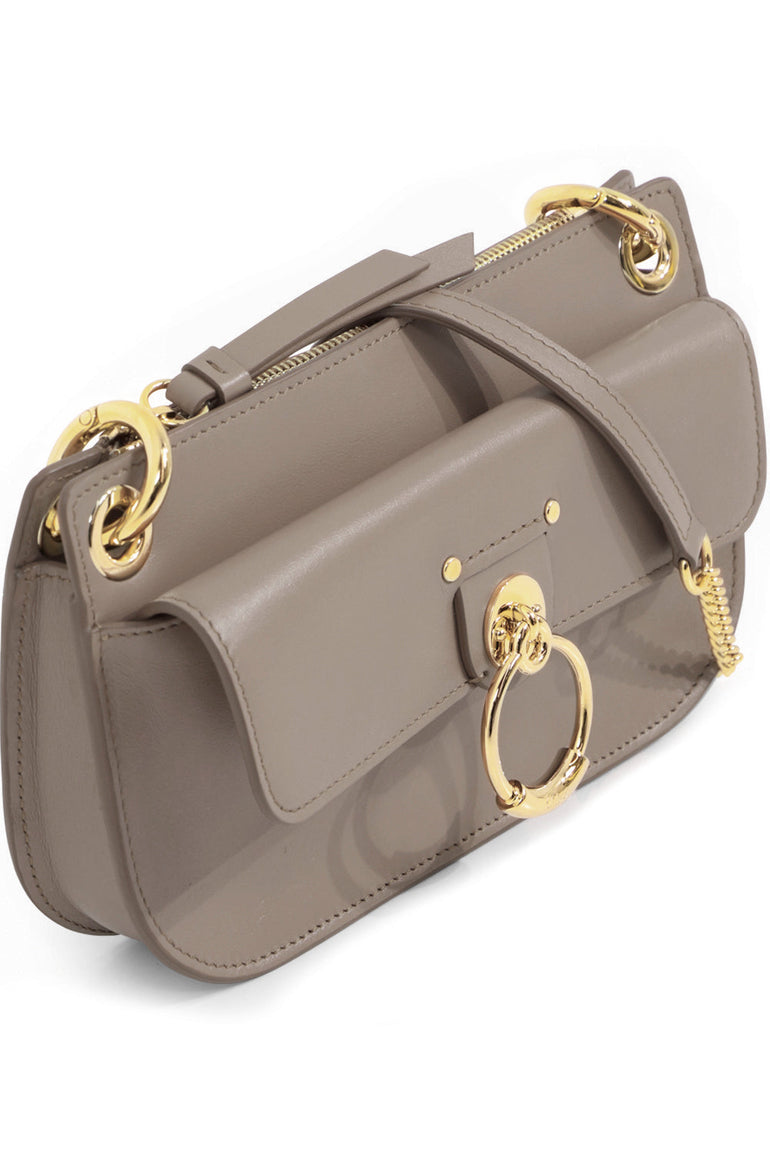 CHLOE BAGS GREY TESS WALLET ON CHAIN MOTTY GREY