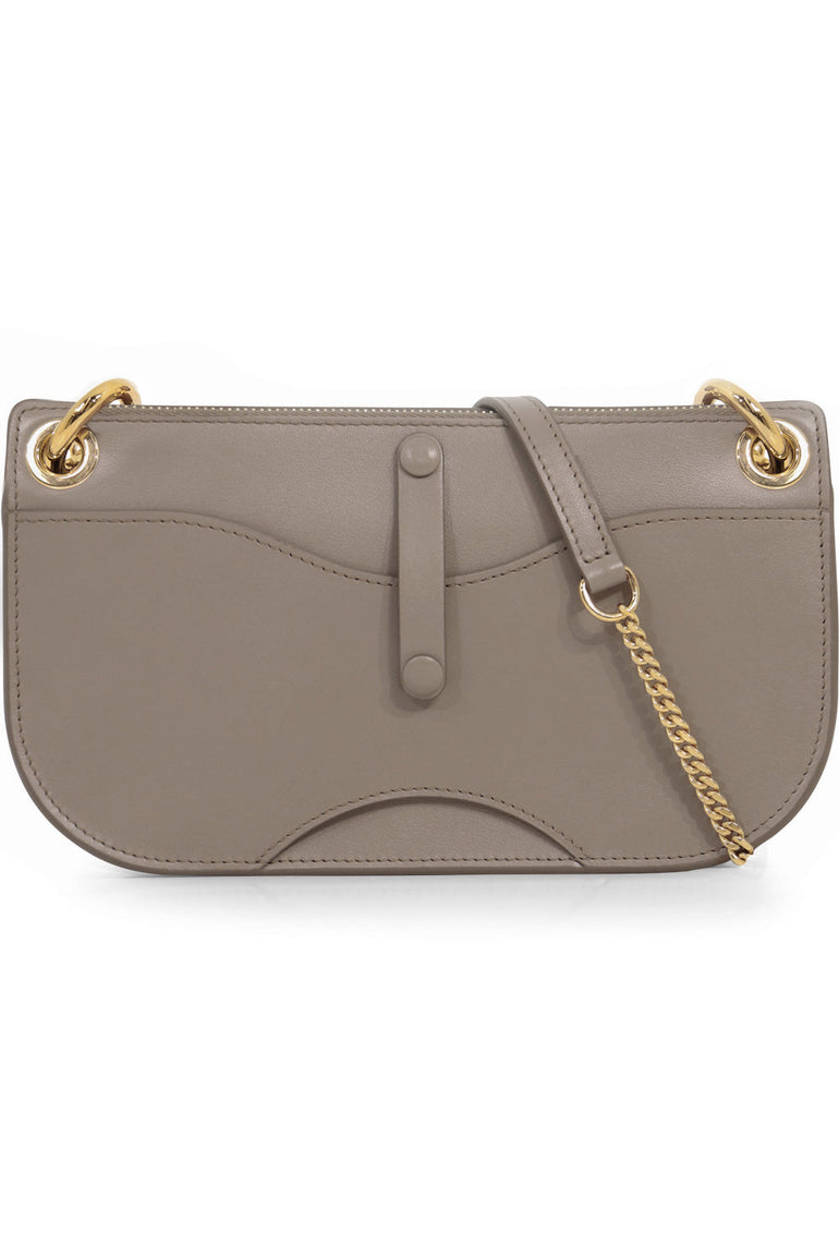 CHLOE BAGS GREY TESS WALLET ON CHAIN MOTTY GREY