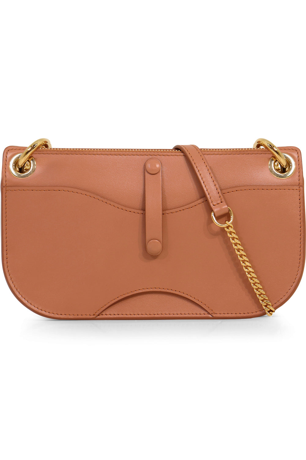CHLOE BAGS BROWN TESS WALLET ON CHAIN MUTED BROWN