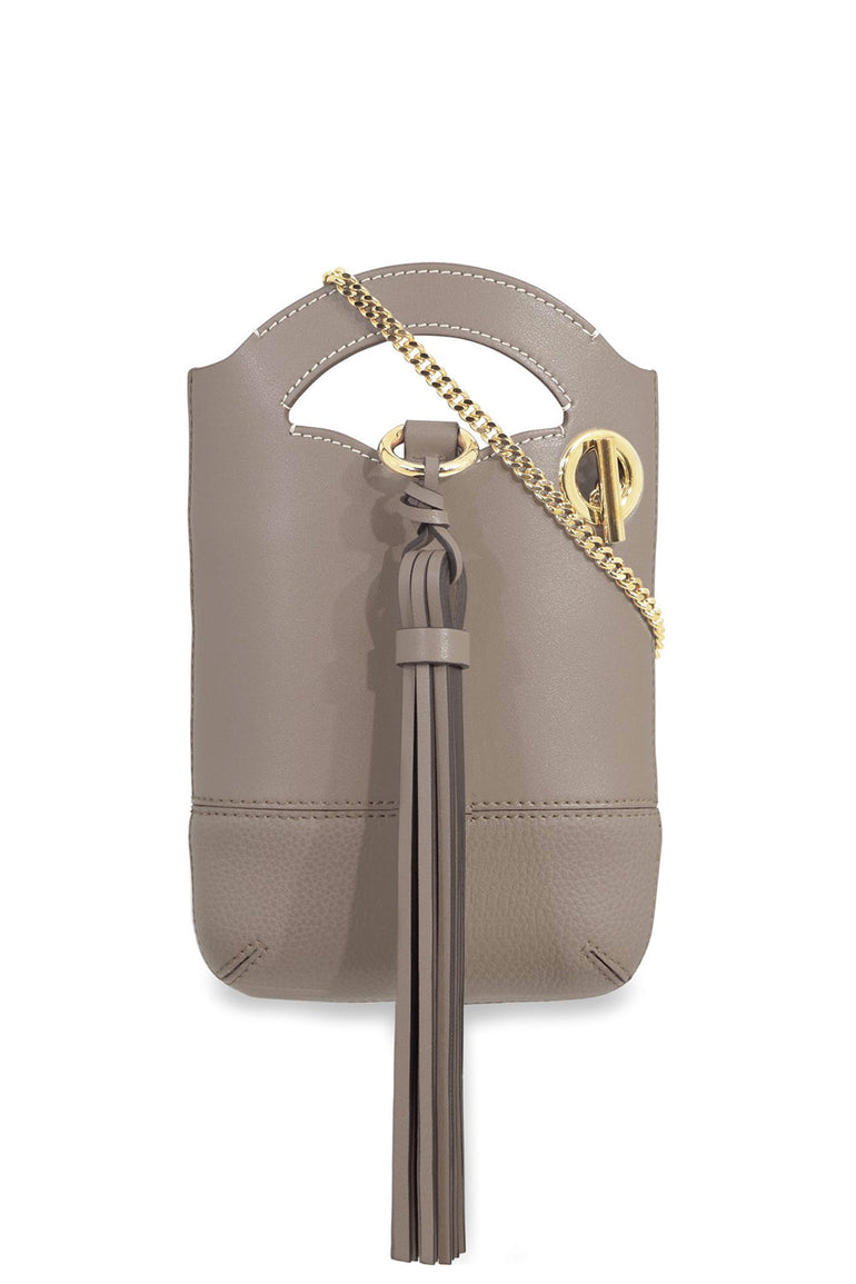 CHLOE BAGS GREY WALDEN SMALL CHAIN BAG MOTTY GREY