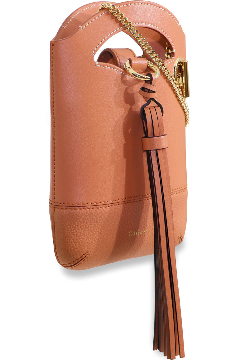 CHLOE BAGS BROWN WALDEN SMALL CHAIN BAG MUTED BROWN