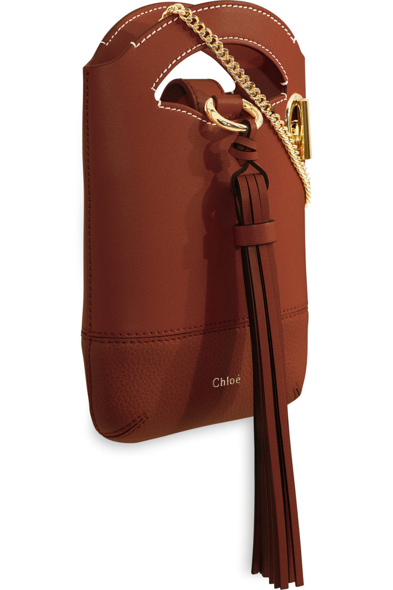 CHLOE BAGS BROWN WALDEN SMALL CHAIN BAG SEPIA BROWN