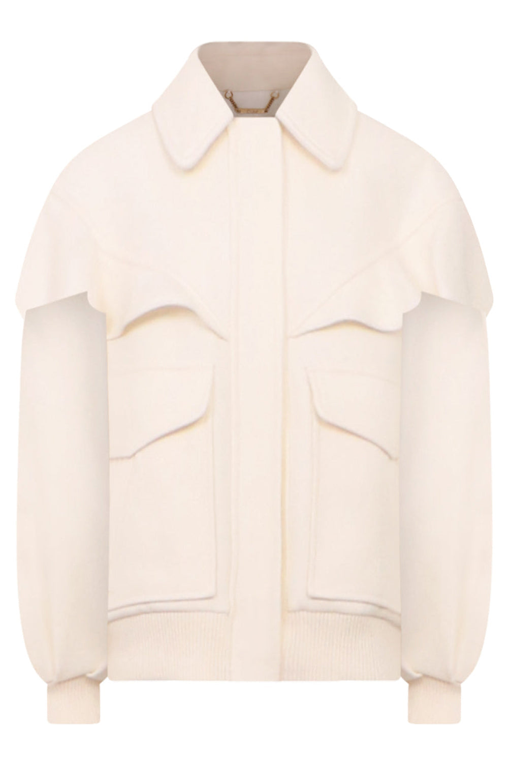 CHLOE JACKETS WOOL TRICOTINE JACKET | WHITE