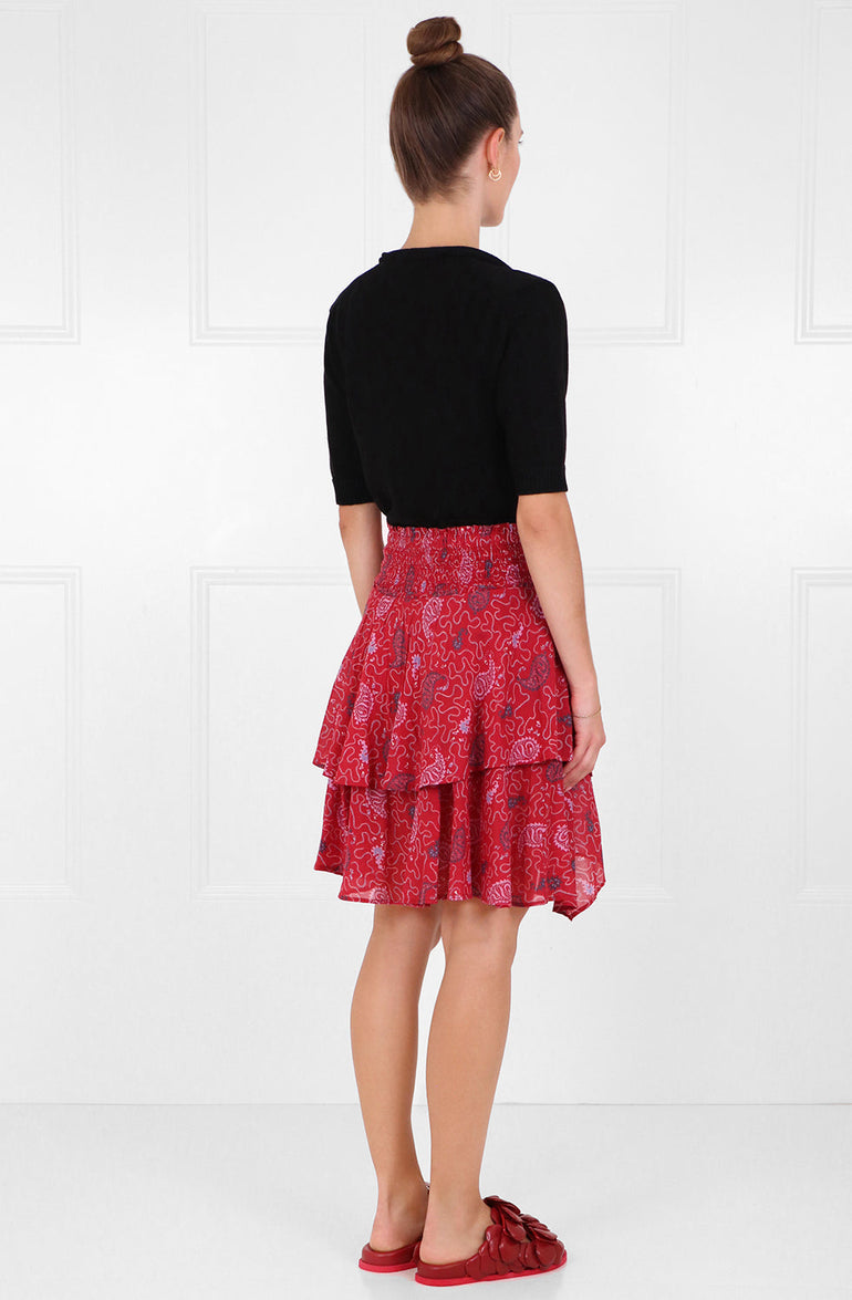 CHLOE RTW CUTOUT KNIT TOP S/S BLACK