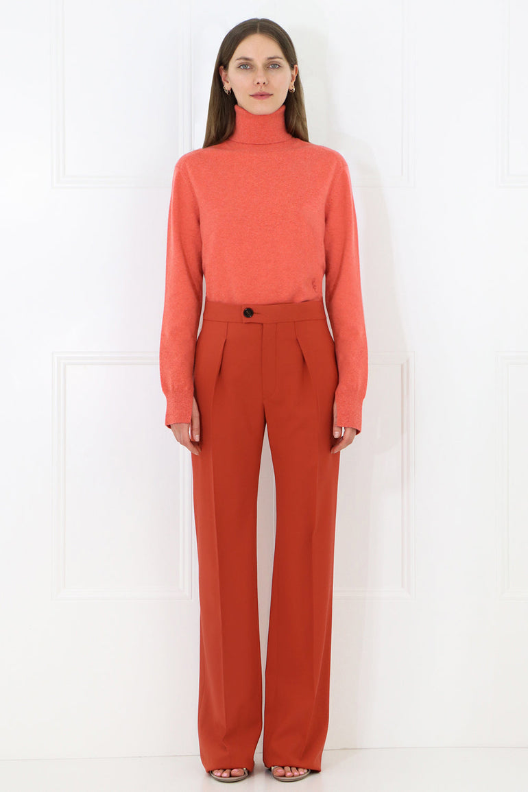 CHLOE RTW FLARED PANT BAROQUE ORANGE