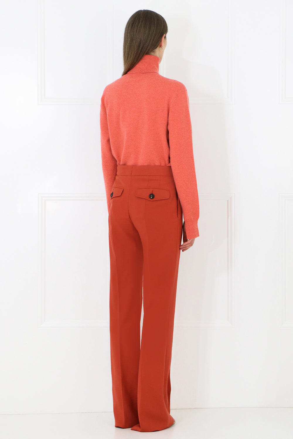 CHLOE RTW FLARED PANT BAROQUE ORANGE