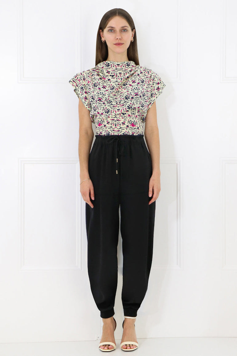 CHLOE RTW HAREM PANT WITH DRAWSTRING BLACK