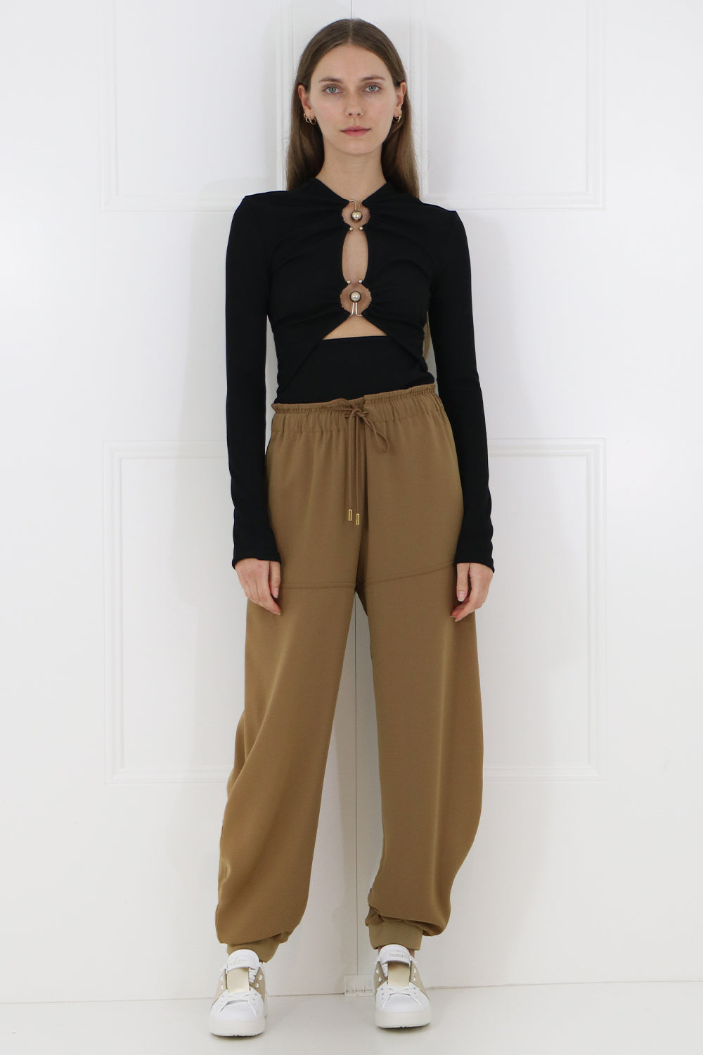 CHLOE RTW HAREM PANT WITH DRAWSTRING OLIVE