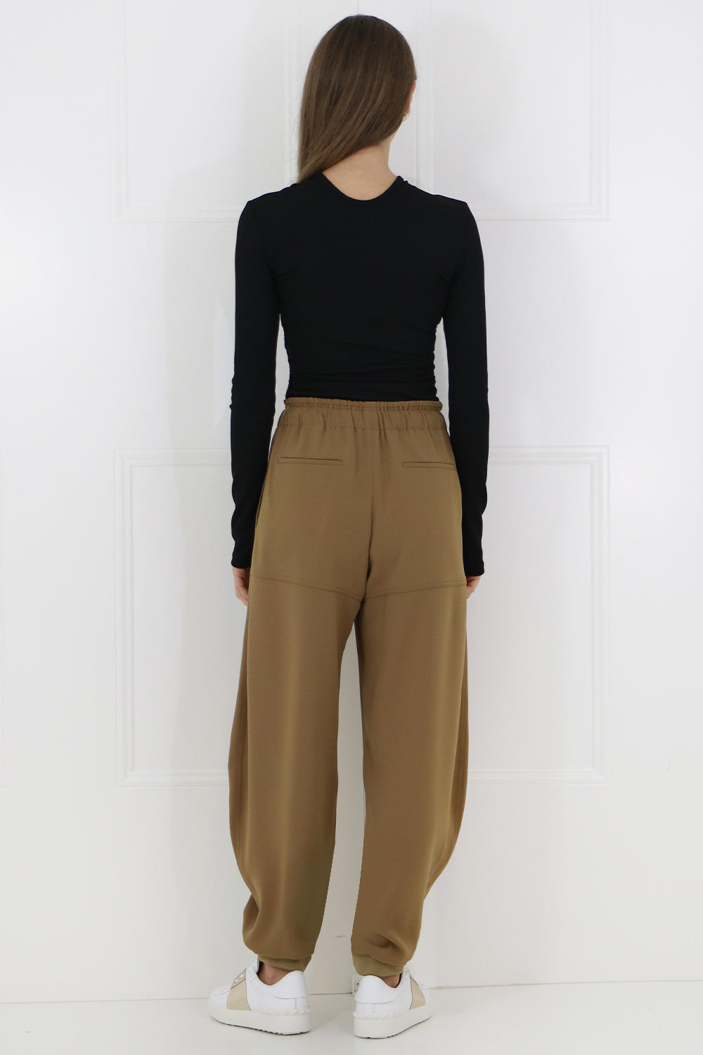 CHLOE RTW HAREM PANT WITH DRAWSTRING OLIVE