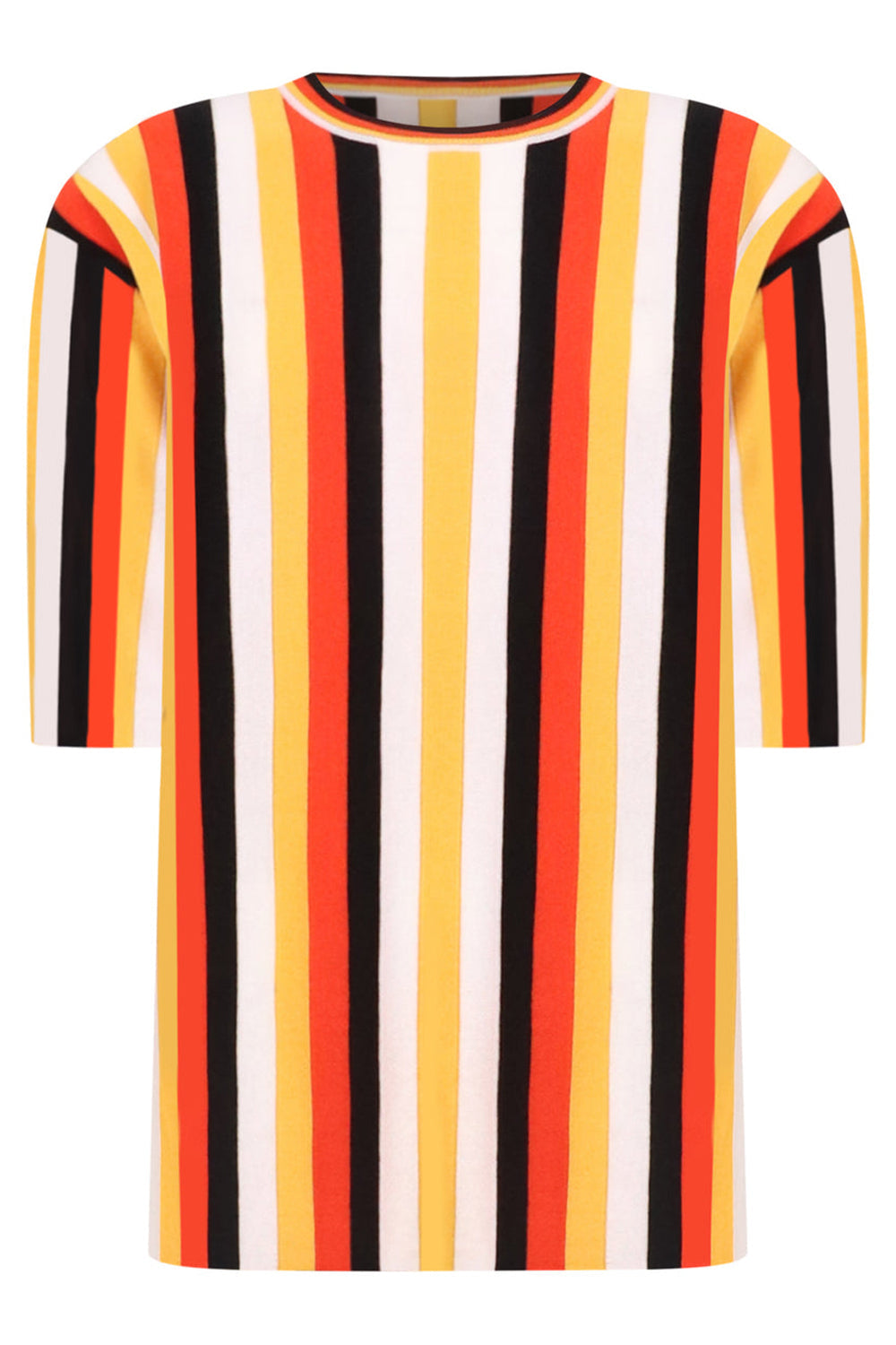 CHLOE RTW STRIPE KNIT TOP | MULTICOLOUR ORANGE