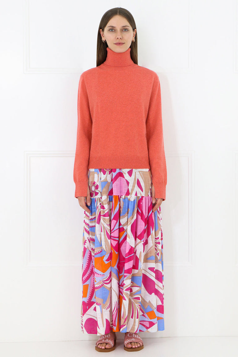 CHLOE RTW TURTLENECK KNIT L/S TENDER PINK