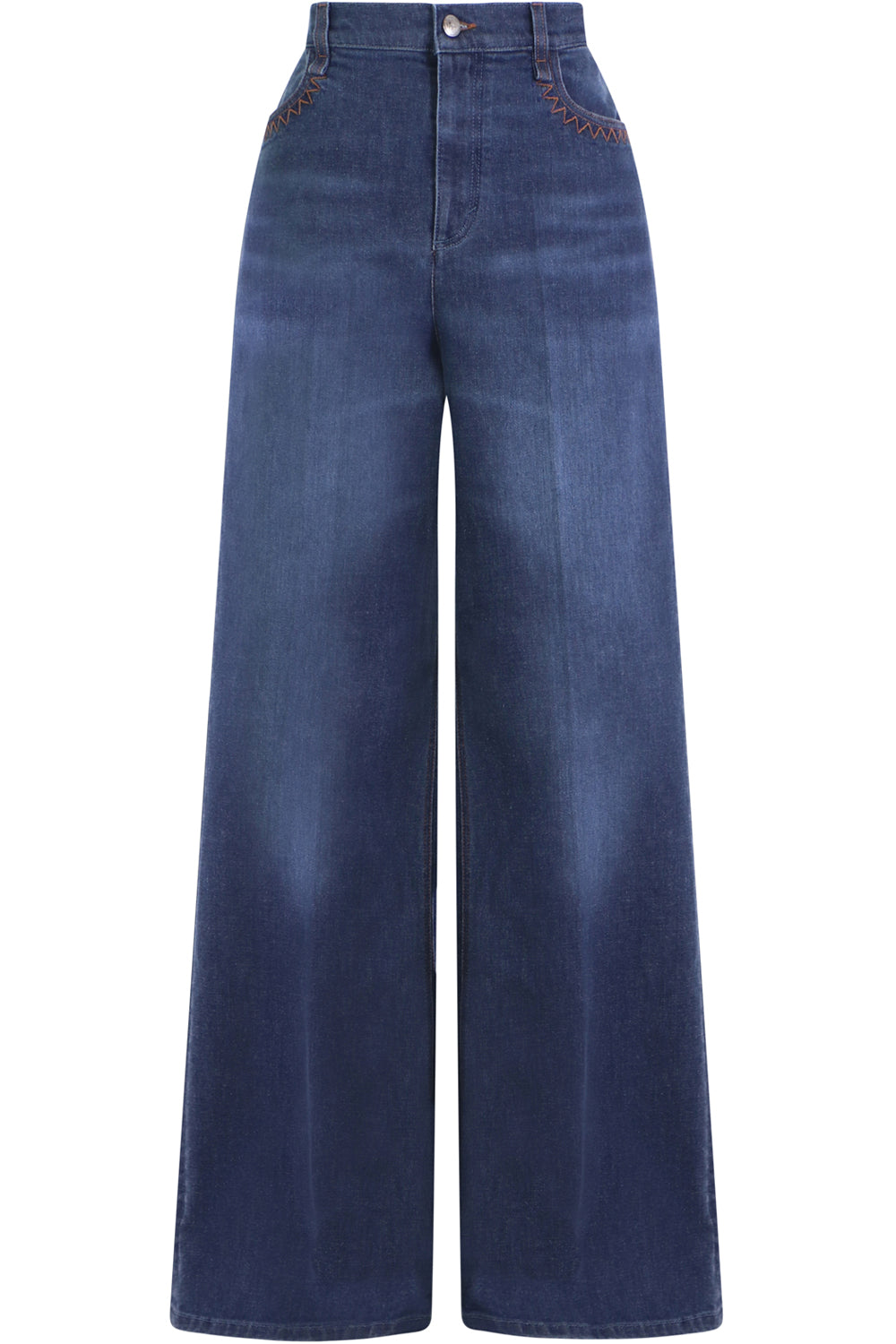 CHLOE RTW WIDE LEG JEANS BLUE DENIM