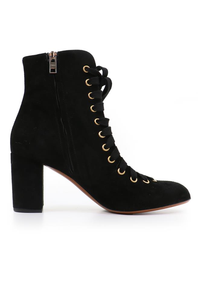 CHLOE SHOES BLACK / SFR36 MILES 70MM BOOT SUEDE BLACK