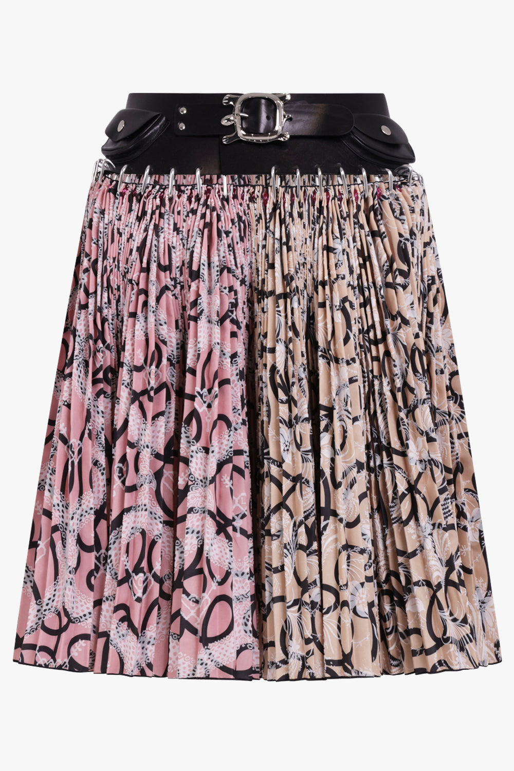 CHOPOVA LOWENA RTW Soldeu Knee Length Carabiner Skirt | Pink & Brown