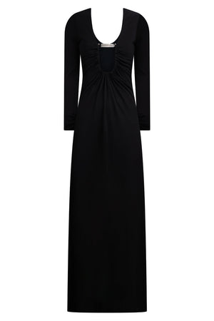 CHRISTOPHER ESBER RTW Acred Palm Long Sleeve Dress | Black