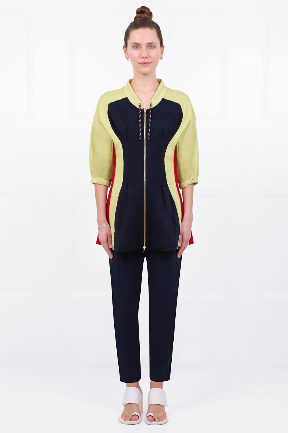 COLVILLE RTW KICKER TOP | NAVY/LIME/RED