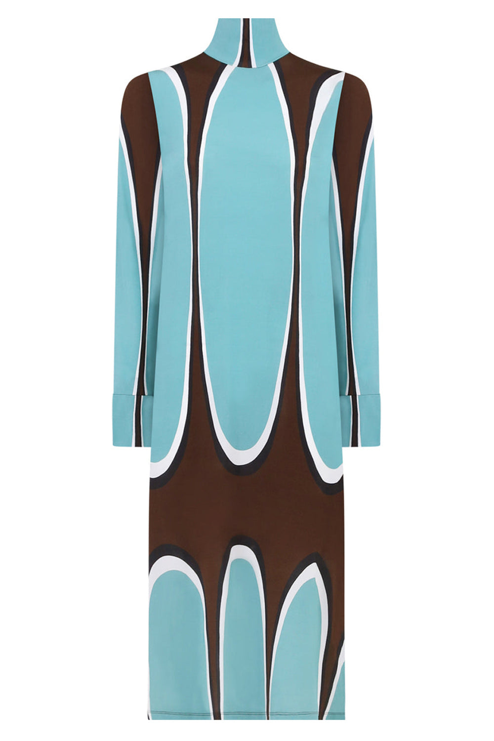 COLVILLE RTW POLO DRESS TURQUOISE/BROWN