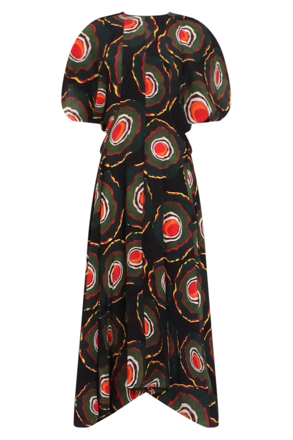 COLVILLE RTW PRINTED DRAPE DRESS | GREEN