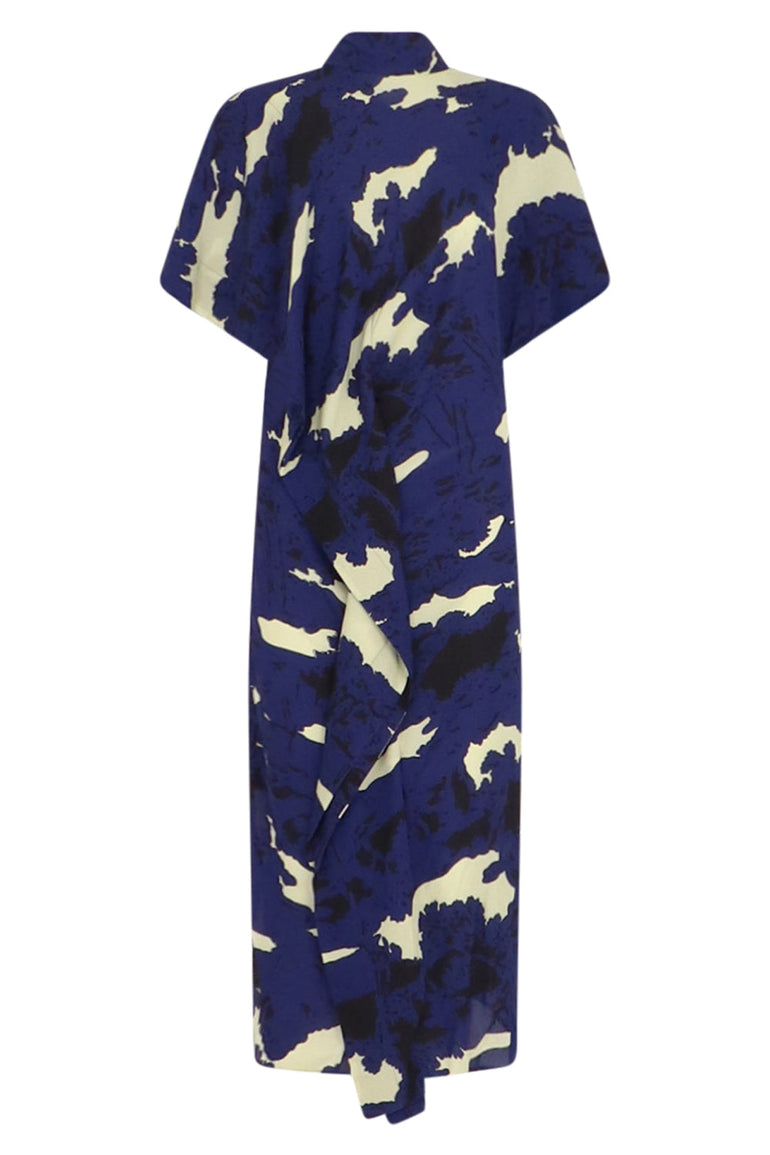 COLVILLE RTW PRINTED S/SL MAXI LOVE DRESS | BLUE