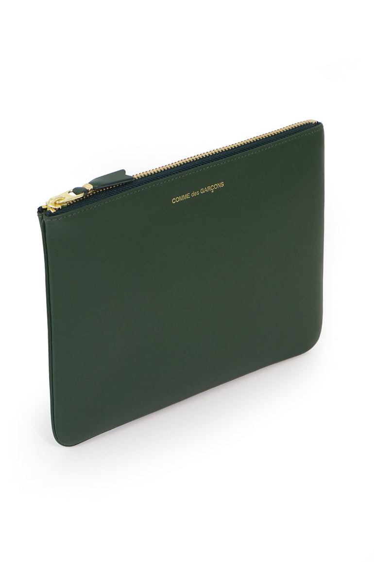 COMME DES GARCONS BAGS GREEN CLASSIC LEATHER POUCH | BOTTLE GREEN