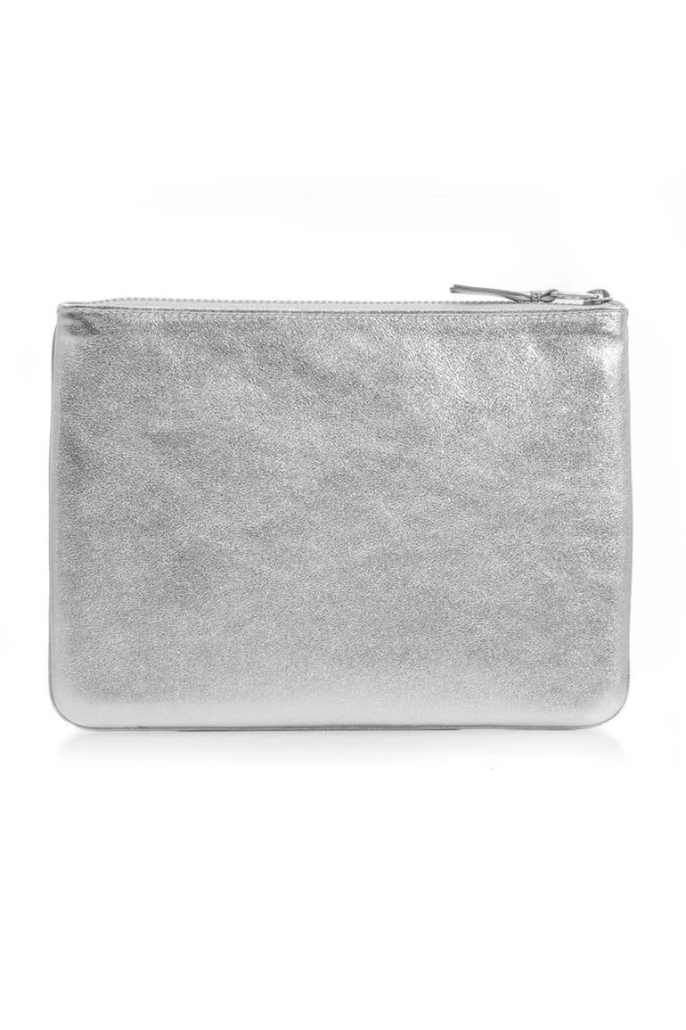 COMME DES GARCONS BAGS SILVER CLASSIC LEATHER POUCH SILVER