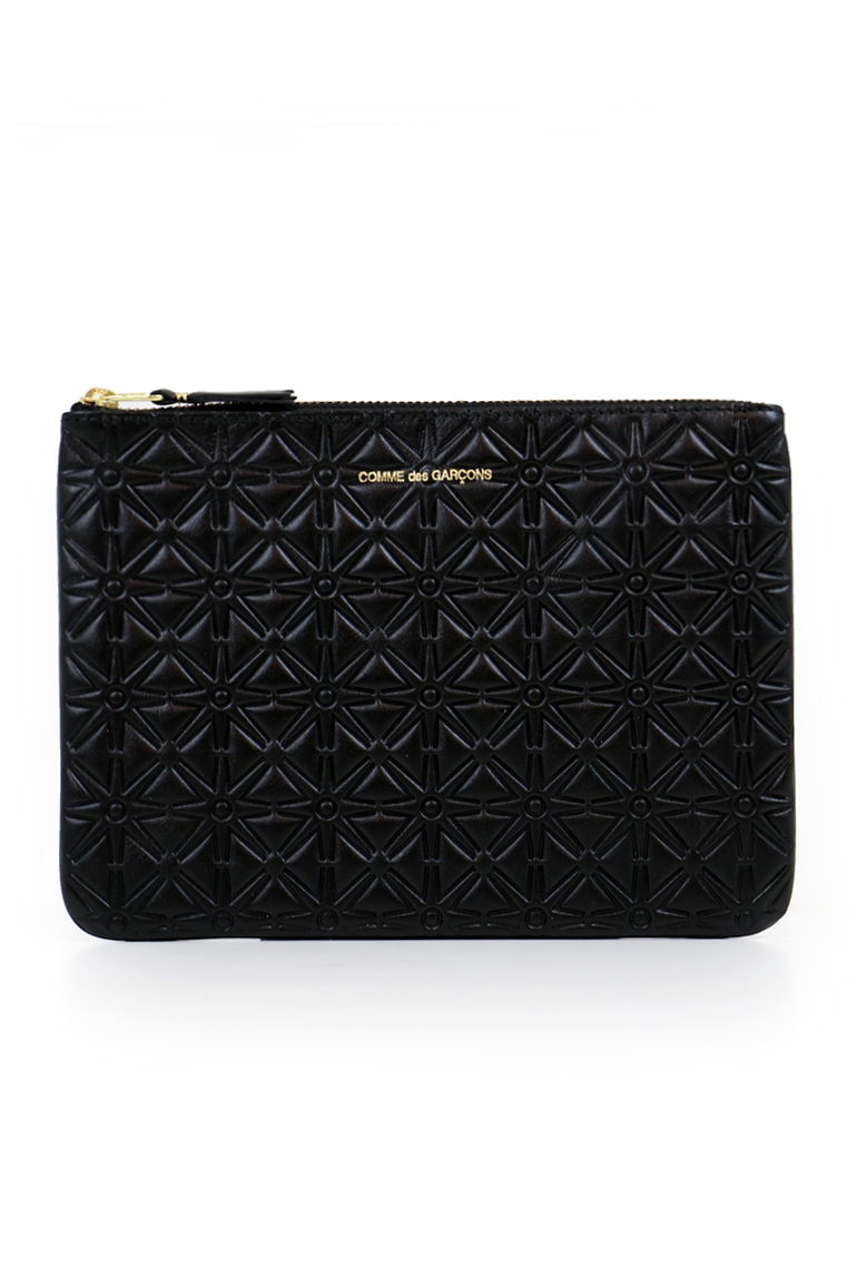 COMME DES GARCONS LEATHER POUCH STAR PRINT BLACK AT PARLOUR X