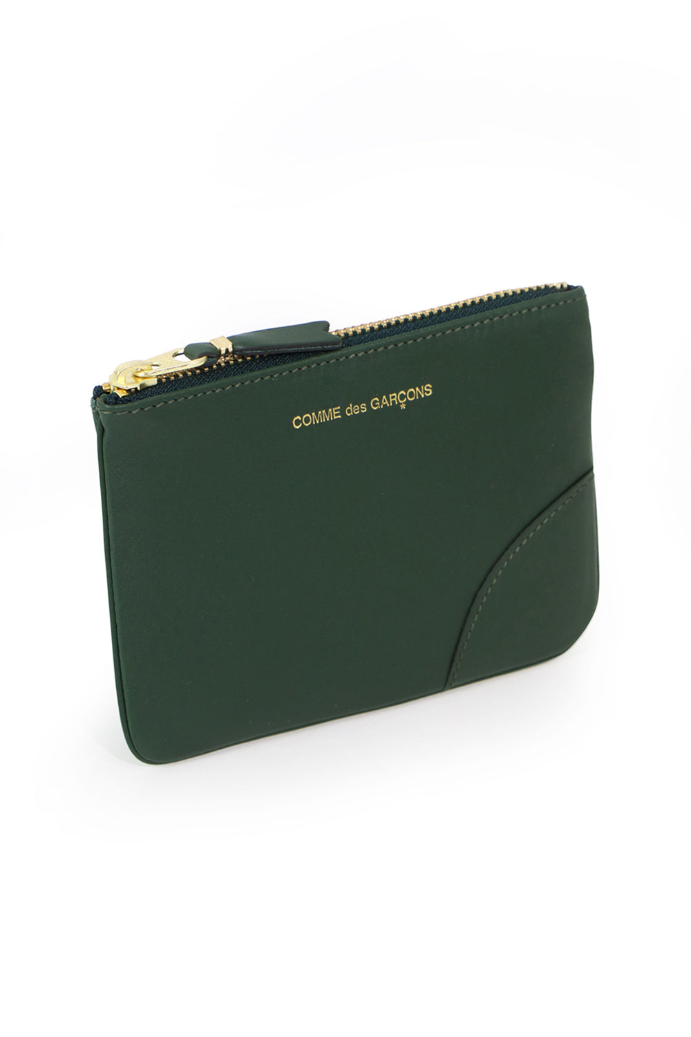COMME DES GARCONS BAGS GREEN SMALL CLASSIC LEATHER POUCH | BOTTLE GREEN