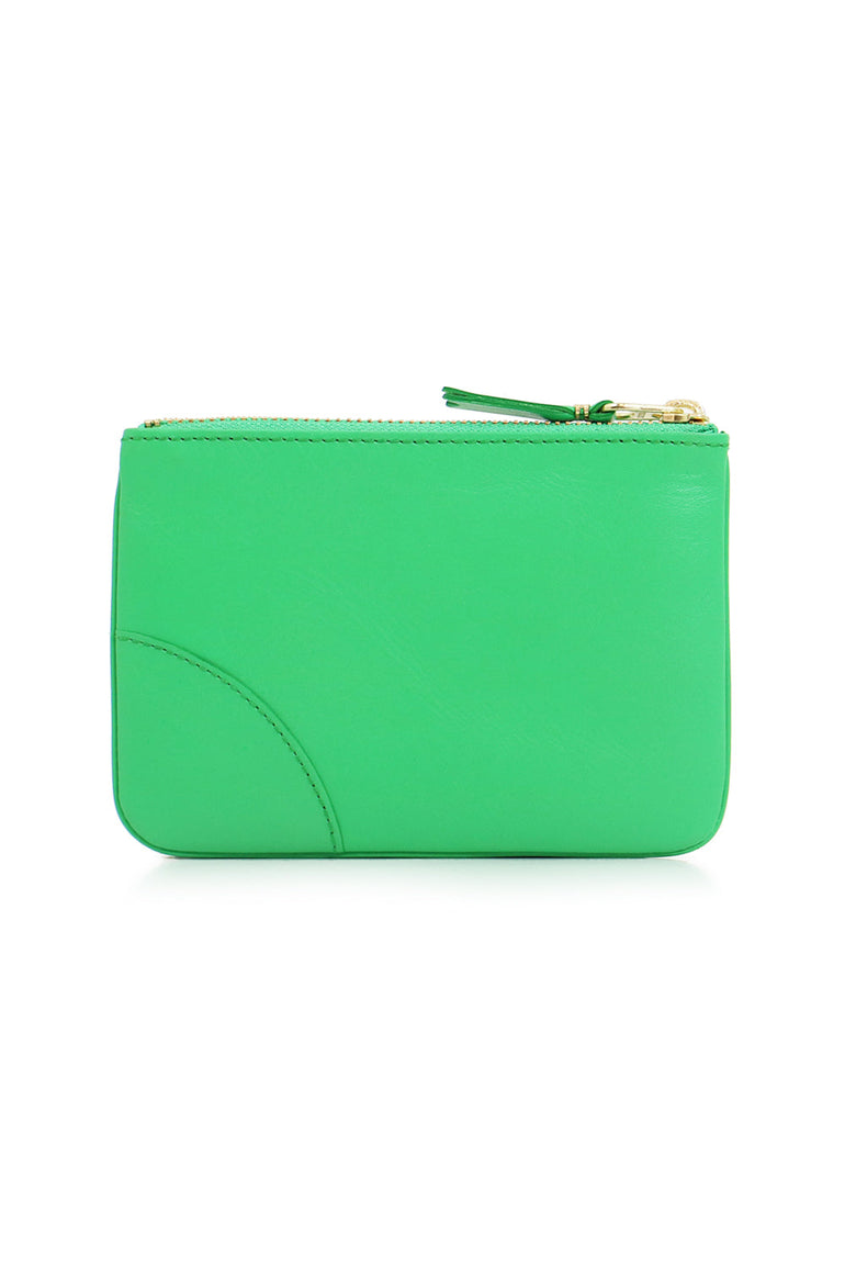COMME DES GARCONS BAGS GREEN SMALL CLASSIC LEATHER POUCH GREEN