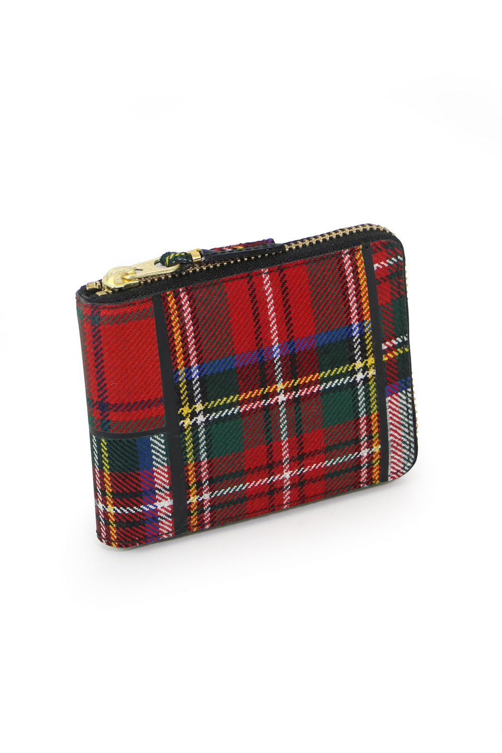 CDG WALLETS TARTAN PATCHWORK ZIP WALLET RED NEW SEASON PARLOUR X