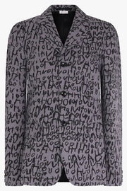 COMME DES GARCONS HOMME PLUS RTW Glen Check Pigment Print Blazer | Black/Neutral