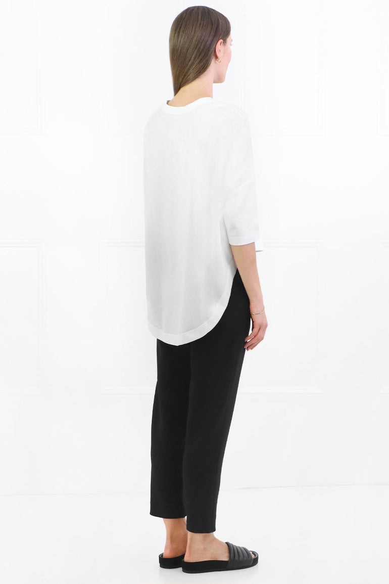 COMME DES GARCONS NOIR KEI NINOMIYA RTW NOIR CROPPED T-SHIRT S/S WHITE